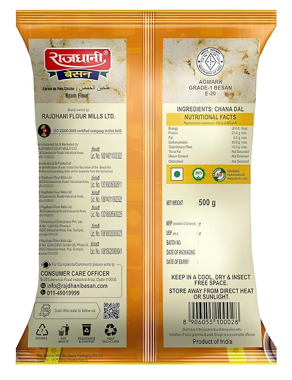 bot dau g 224 bot dau lang an do loai 1 rajdhani besan gram flour grade 1 1 kg