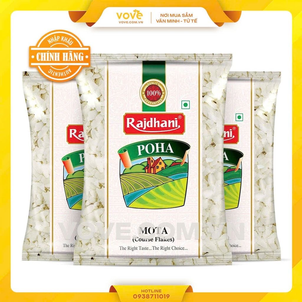 Gạo dẹp (Cốm dẹp) Rajdhani Poha 500gr