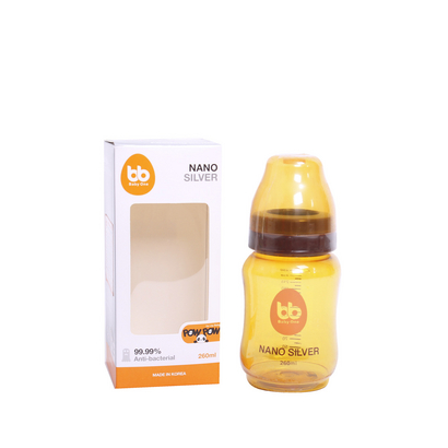 Bình sữa baby one nano sliver cổ rộng 260ml