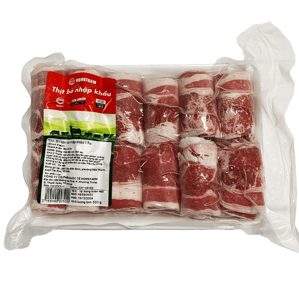 Ba Chỉ Bò Nhập Khẩu Lẩu Short Plate khay 500g