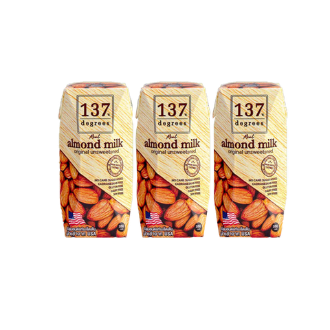 Sữa hạt Hạnh nhân Không đường 137 DEGREES 180ml Lốc 3