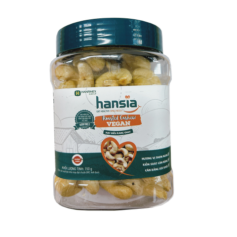Hạt điều rang chay hộp nắp nhựa 150g