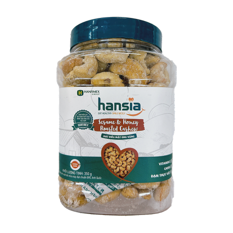Hạt Điều Vị Mật ong vừng hộp nắp nhựa 350g
