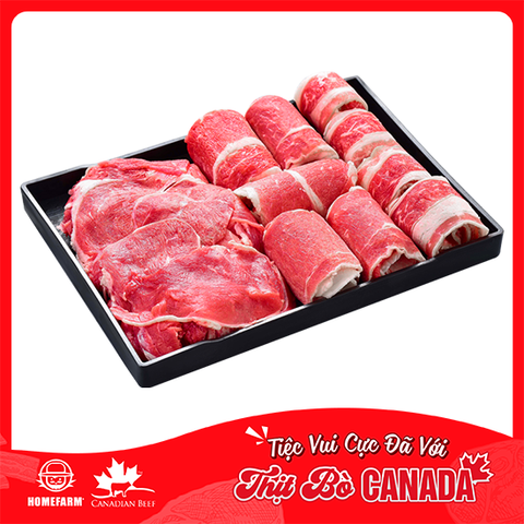 Combo Lẩu Bò Đặc Biệt gồm ba chỉ bò, gầu bò và bắp bò Úc khay 800gr
