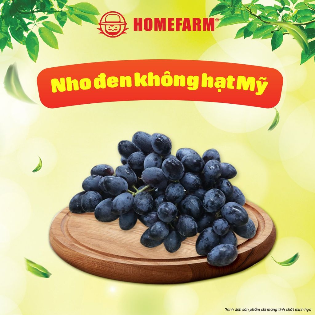 Nho đen không hạt Mỹ – Homefarm - Thực Phẩm Nhập Khẩu Cao Cấp