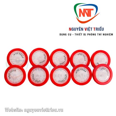 Đầu lọc kim tiêm PTFE 25mm, lỗ lọc 0.22µm