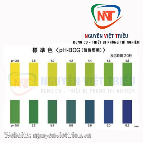 Giấy pH BCG 4.0 - 5.6 Advantec (dạng que)