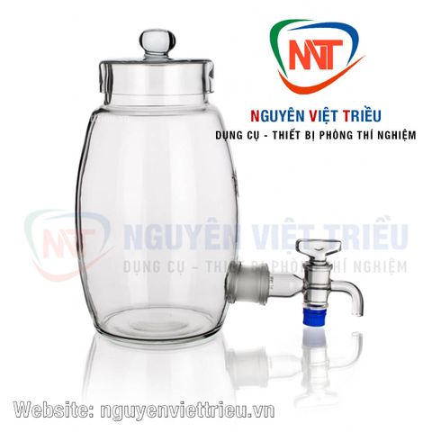 Bình thủy tinh thí nghiệm có vòi 10L (chai có vòi 10L)