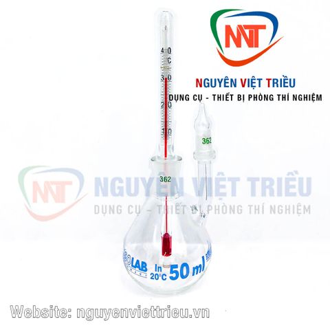 Bình tỷ trọng có nhiệt kế 50ml Isolab