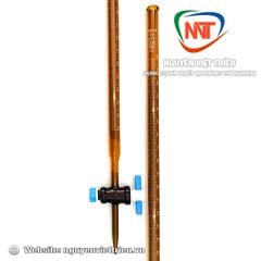 Buret nâu khoá nhựa PTFE