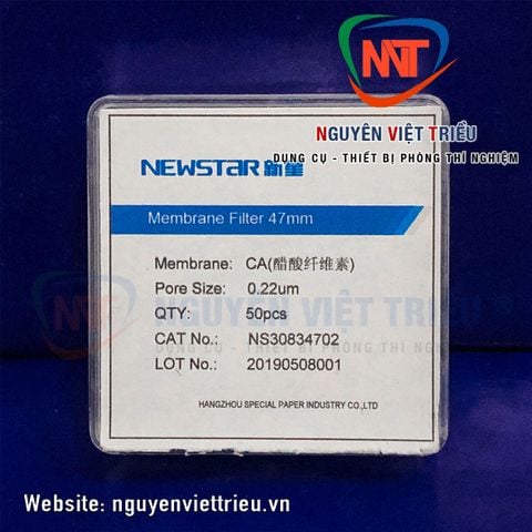 Màng lọc Cellulose Acetate 47mm - lỗ lọc 0.22μm Newstar