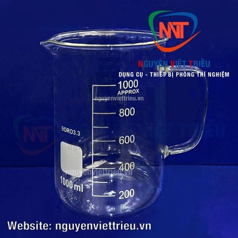Cốc thủy tinh có quai chia vạch Trung Quốc