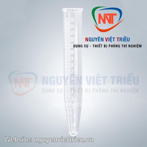 Ống ly tâm thuỷ tinh 15ml (chia vạch chi tiết)