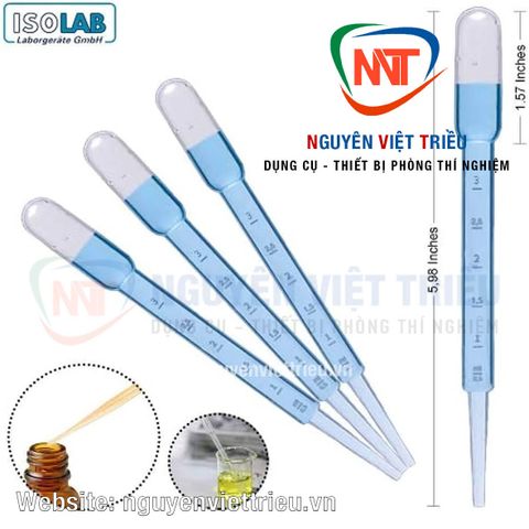 Pipet pasteur nhựa Isolab (1ml và 3ml) - Ống nhỏ giọt