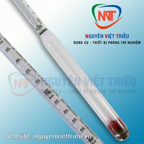 Tỷ trọng kế 1.200-1.400 : 0.002 g/ml Tp.20°C Alla