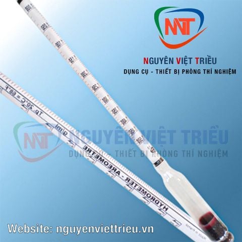 Tỷ trọng kế 1.000-1.500 : 0.005 g/ml Tp.20°C Alla