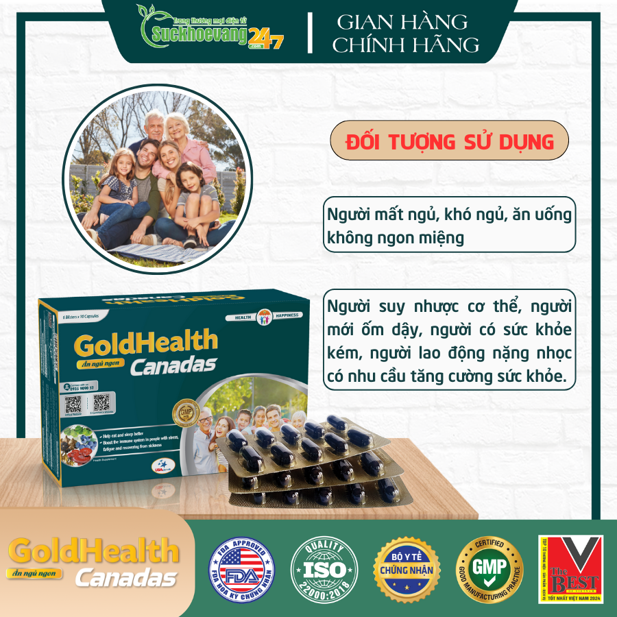 TPBVSK Viên ăn ngủ ngon GoldHealth Canadas