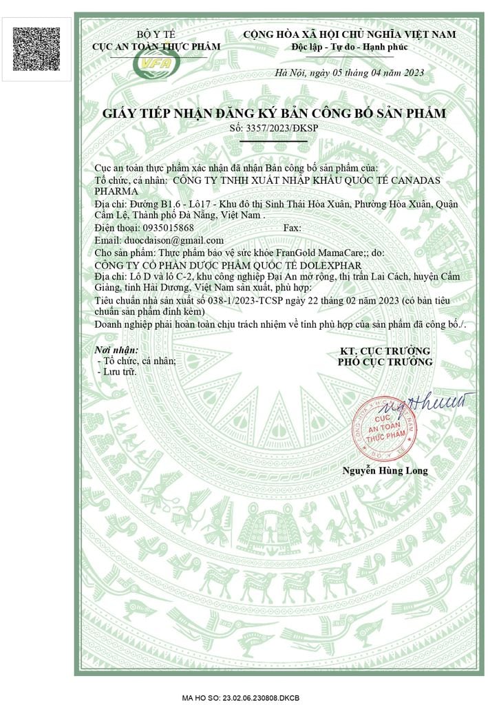 Viên uống bổ sung Vitamin cho mẹ bầu -  FranGold MamaCare