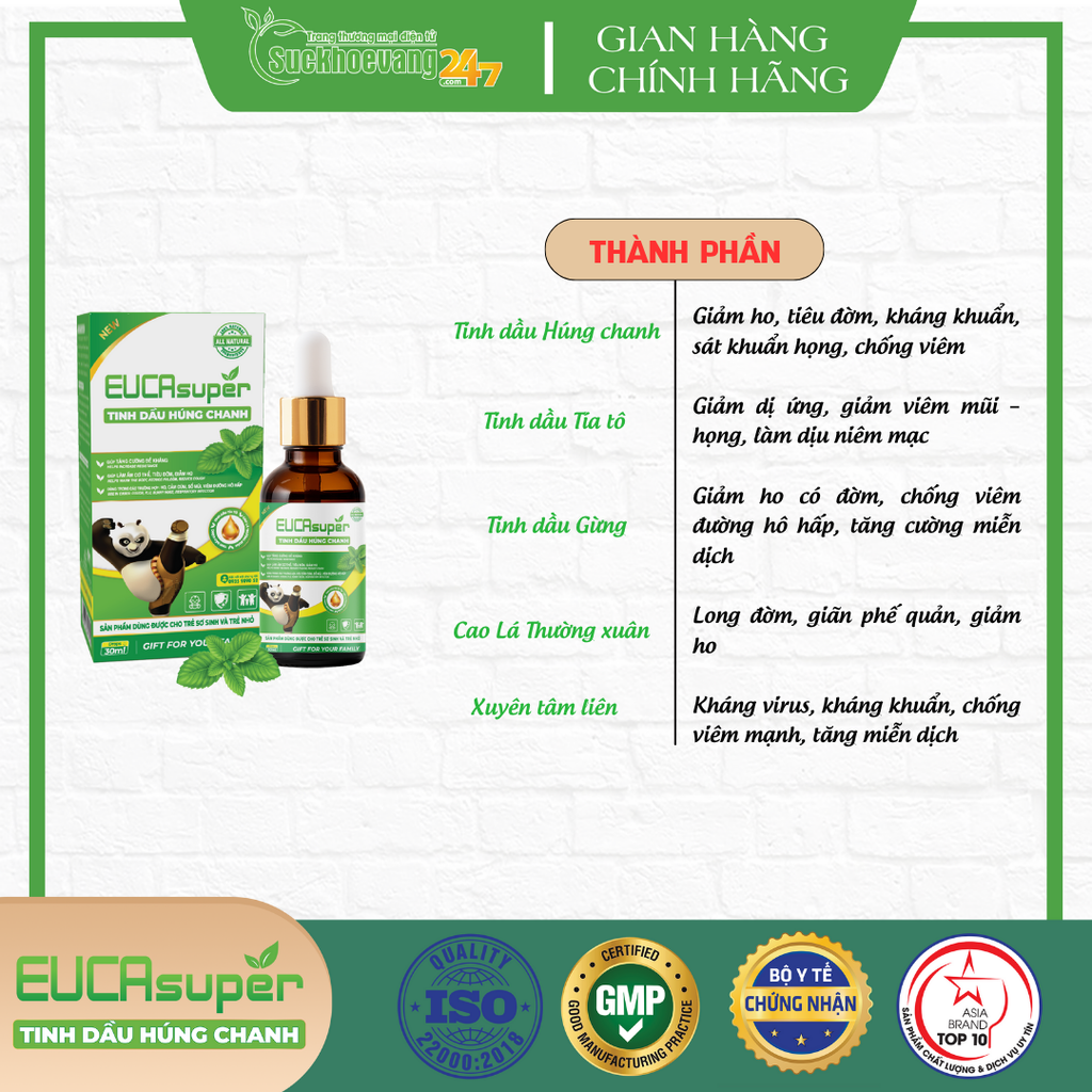 Tinh Dầu Húng Chanh EUCAsuper