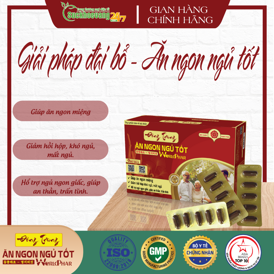 TPBVSK Đông Trùng ăn ngon ngủ tốt WorldPhar