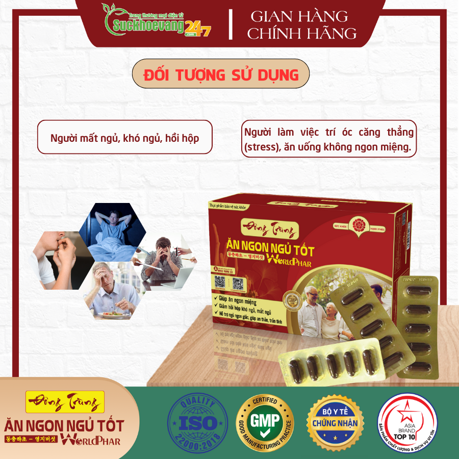 TPBVSK Đông Trùng ăn ngon ngủ tốt WorldPhar