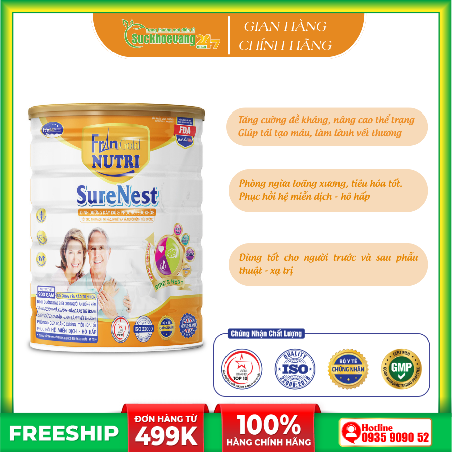 Sữa Dinh Dưỡng Y Tế FranGoldNutri SureNest