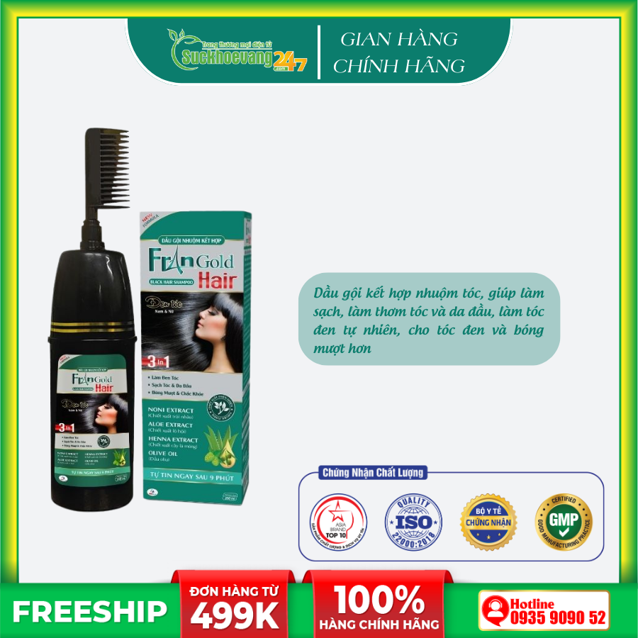 Dầu gội nhuộm kết hợp FranGold Hair