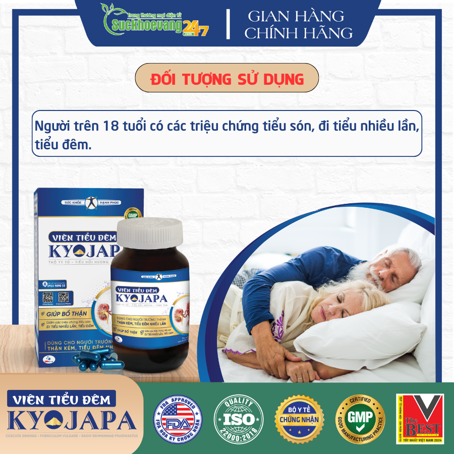 Viên Tiểu Đêm KYOJAPA - Viên uống hỗ trợ tăng cường chức năng Thận, giảm tiểu đêm