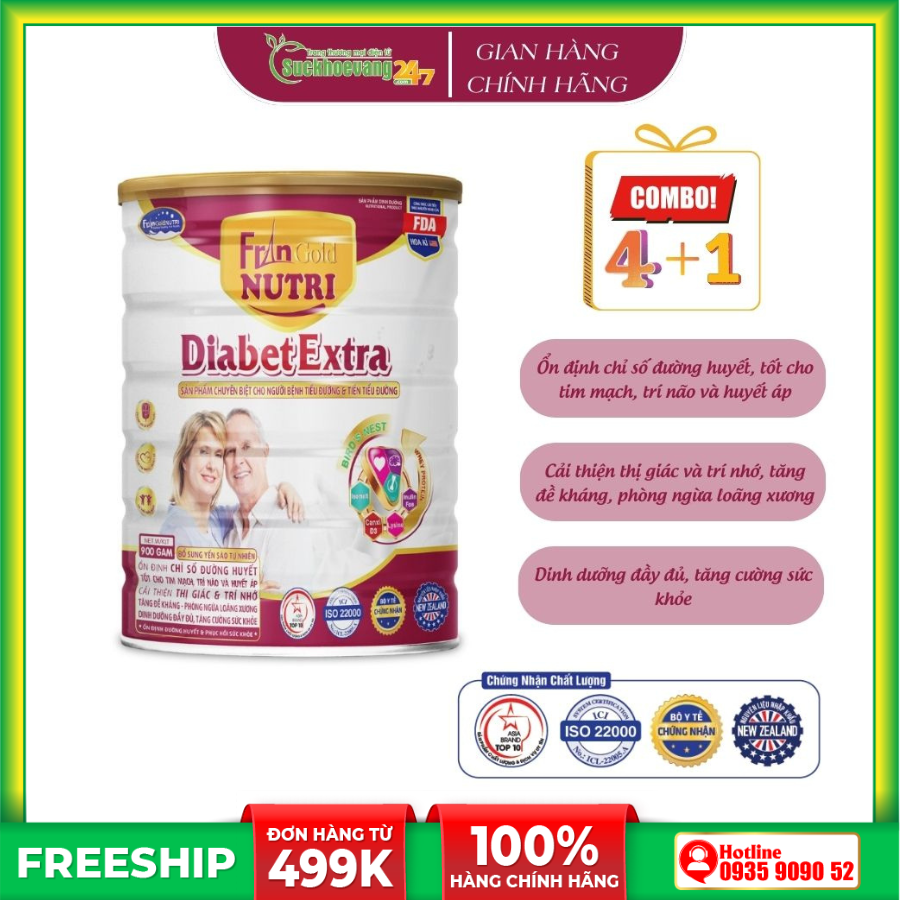 Sữa Dinh Dưỡng Y Tế FranGoldNutri DiabetExtra