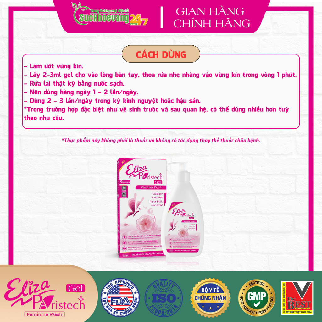 Dung dịch vệ sinh Eliza Paristech GEL