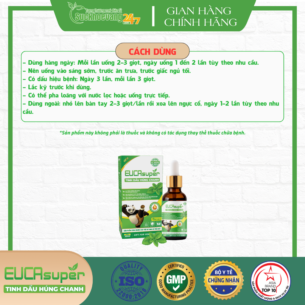 Tinh Dầu Húng Chanh EUCAsuper