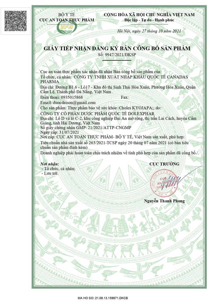 Viên uống Choles KYOJAPA - Hỗ trợ giảm mỡ máu