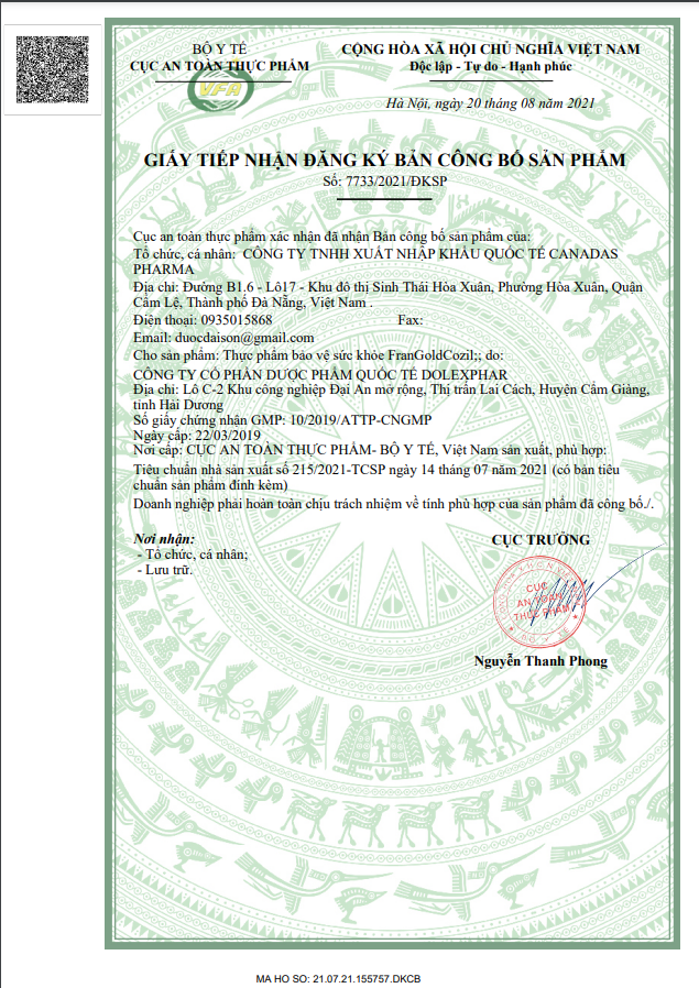 Viên uống hỗ trợ giảm ho, đau rát họng - FranGoldCozil