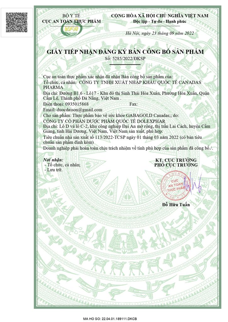 TPBVSK GABAGOLD Canadas