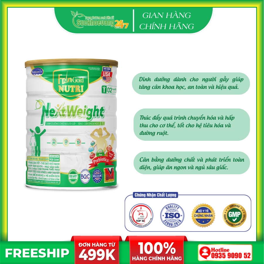 Sữa Dinh Dưỡng Y Tế FranGoldNutri NextWeight