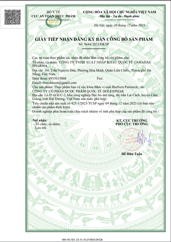 Men vi sinh BioNext Paristech