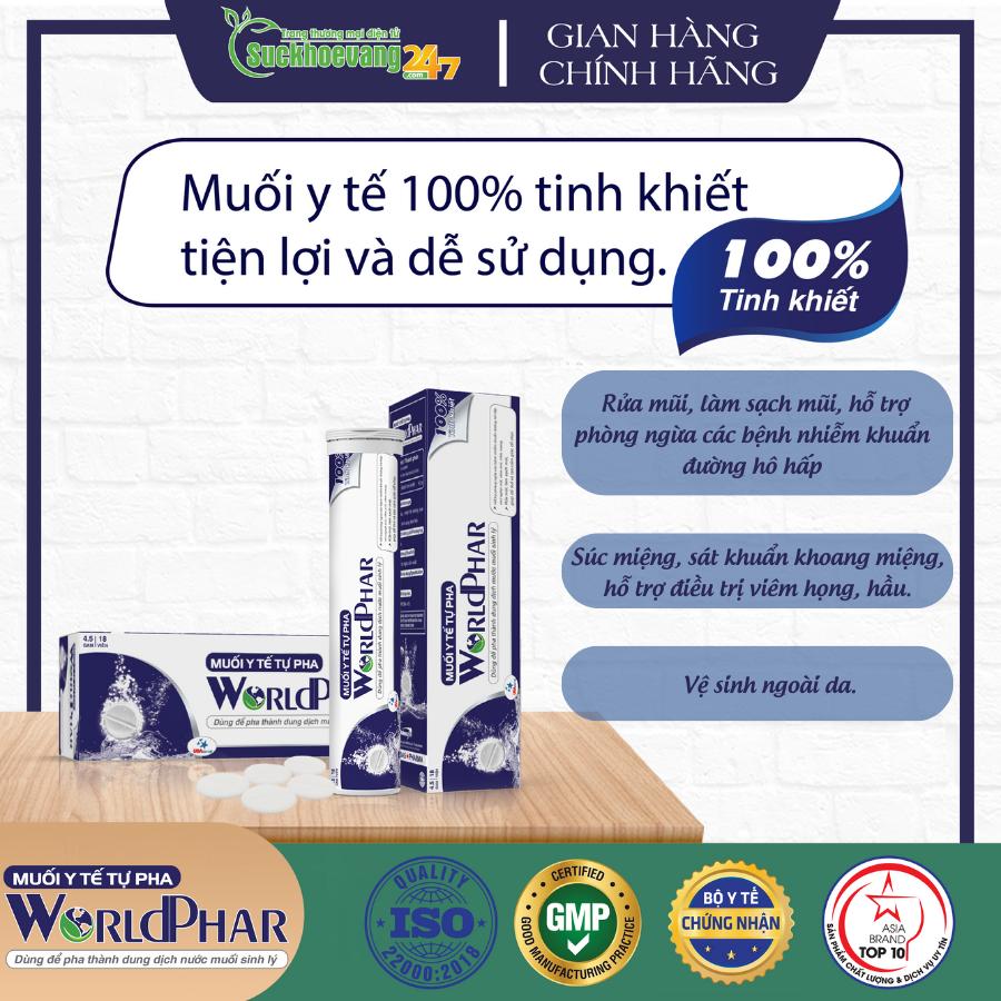 Muối y tế tự pha WorldPhar