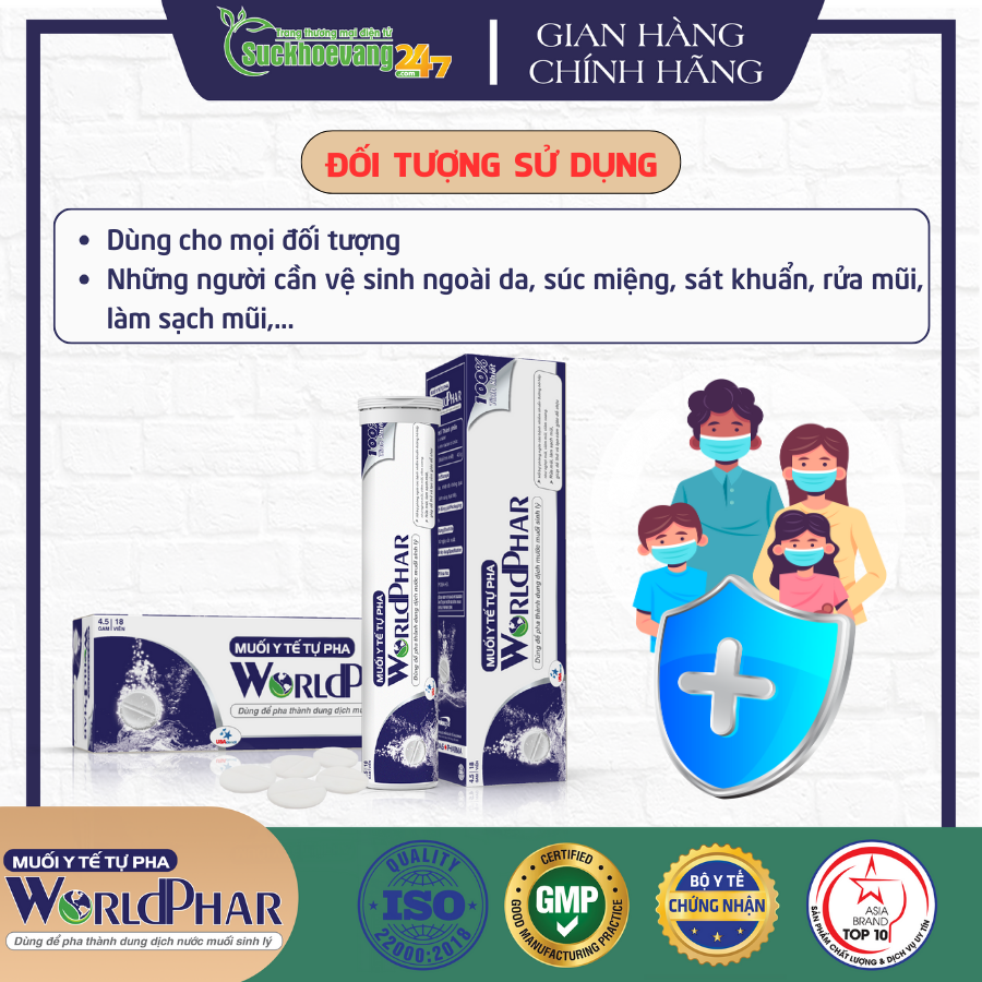 Muối y tế tự pha WorldPhar