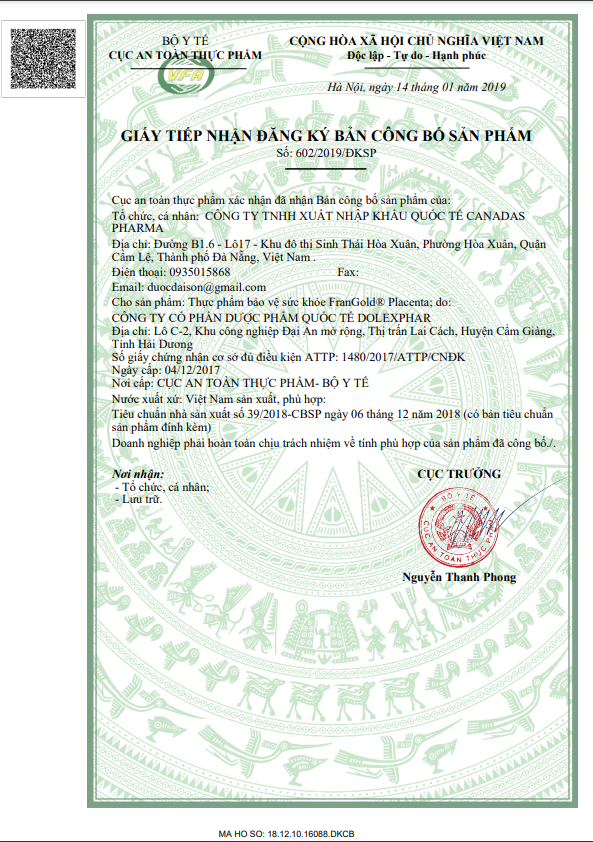 TPBVSK FranGold Placenta