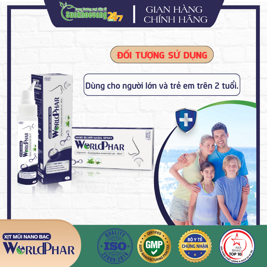 Xịt mũi Nano Bạc WorldPhar