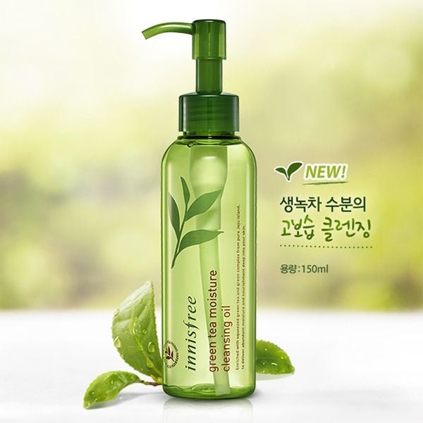  Dầu tẩy trang dưỡng ẩm trà xanh Innisfree Green Tea Moisture Cleansing Oil 150ml 