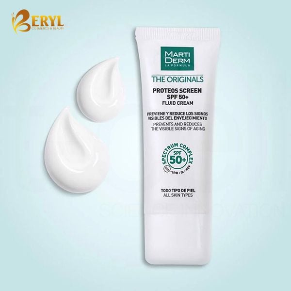  Kem Chống Nắng MartiDerm The Originals Proteos Screen SPF 50 Fluid Cream 