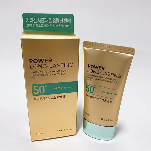  Kem Chống Nắng The Face Shop Power Long Lasting Green Tone Up SPF50 + PA ++++ 