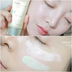 Kem Chống Nắng The Face Shop Power Long Lasting Green Tone Up SPF50 + PA ++++