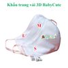 Khẩu trang vải BabyCute 2 lớp chống khói bụi - Mẫu ngẫu nhiên