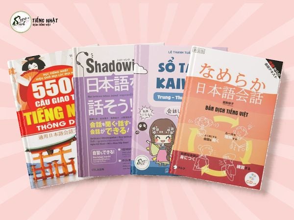 [Freeship] Combo Kaiwa Thực chiến: Sổ tay Kaiwa trung thượng cấp + Namekara Nihongo Kaiwa + Shadowing tiếng Nhật sơ trung cấp + 5500 câu giao tiếp tiếng Nhật thông dụng