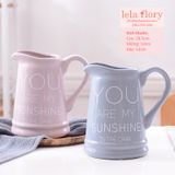 Bình gốm cầm tay You are my sunshine - LOH0295