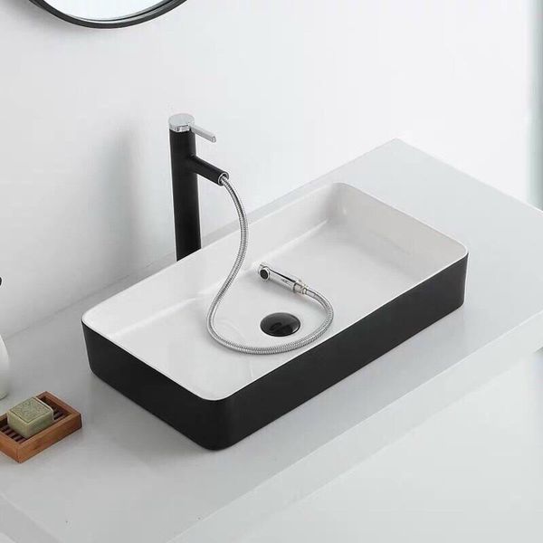 Chậu Sứ Lavabo Cao Cấp Màu Đen 8147