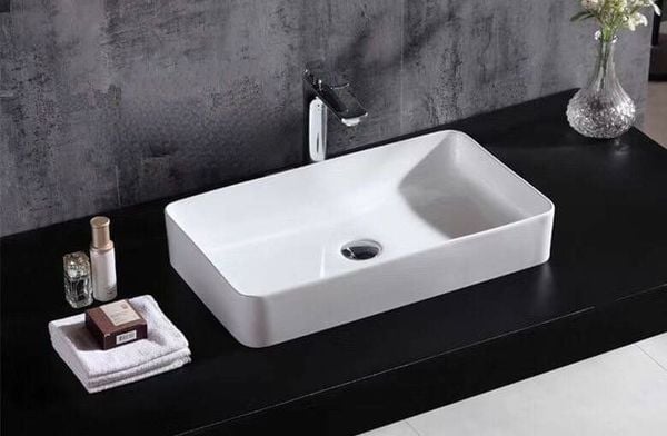 Chậu Lavabo chữ nhật thành mỏng LV 1182 LUX