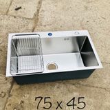 Chậu Rửa Bát 1 Hố Rộng 75x45cm